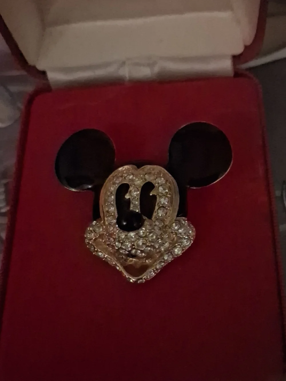 Vintage Napier Rhinestone Mickey Mouse Brooche